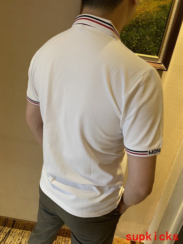 Back view of Moncler luxury clothing with tailored silhouette