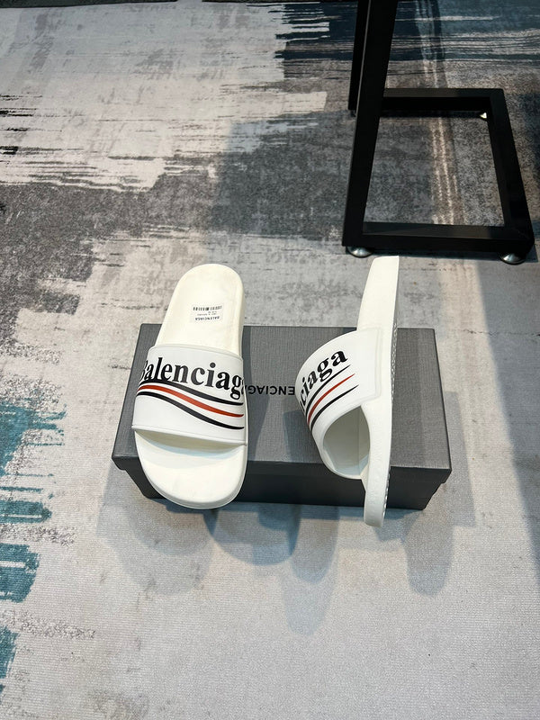 Balenciaga Burgundy Platform Sandals - Lifestyle Styling Shot