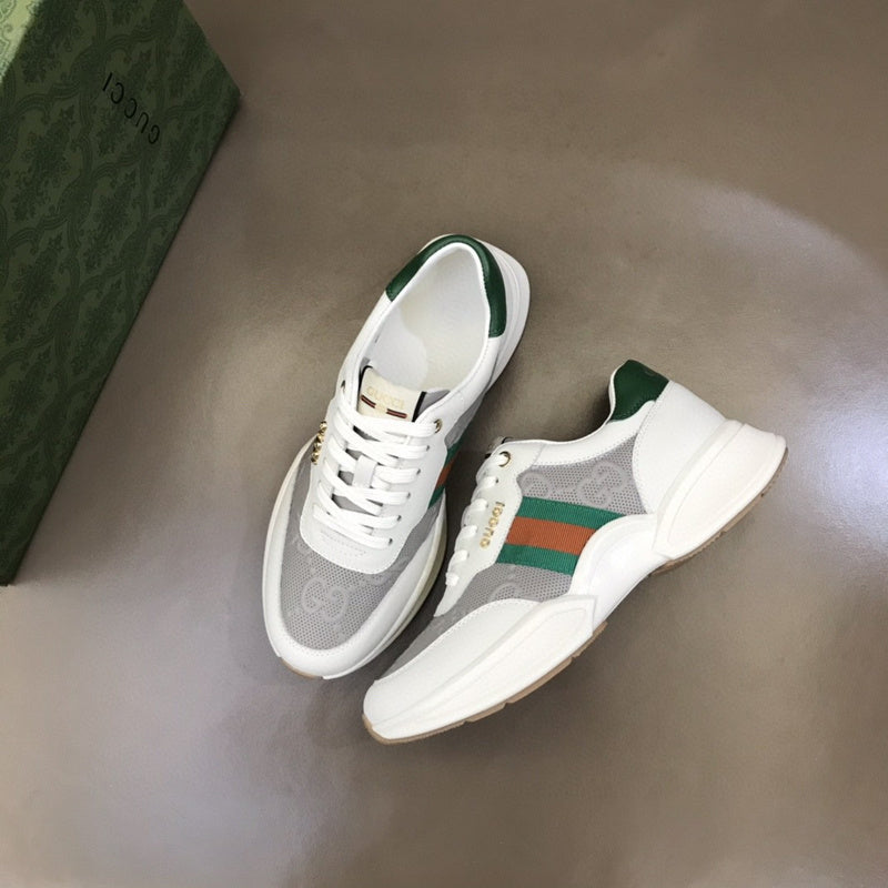 Gucci clean off-white luxury sneakers view 9 chunky sole construction