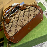 Front view of statement classic women's handbag – women's luxury handbag
