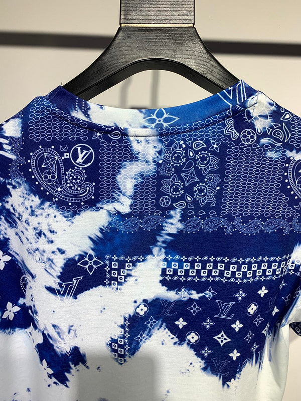 Front view of Louis Vuitton cotton t-shirt with signature branding