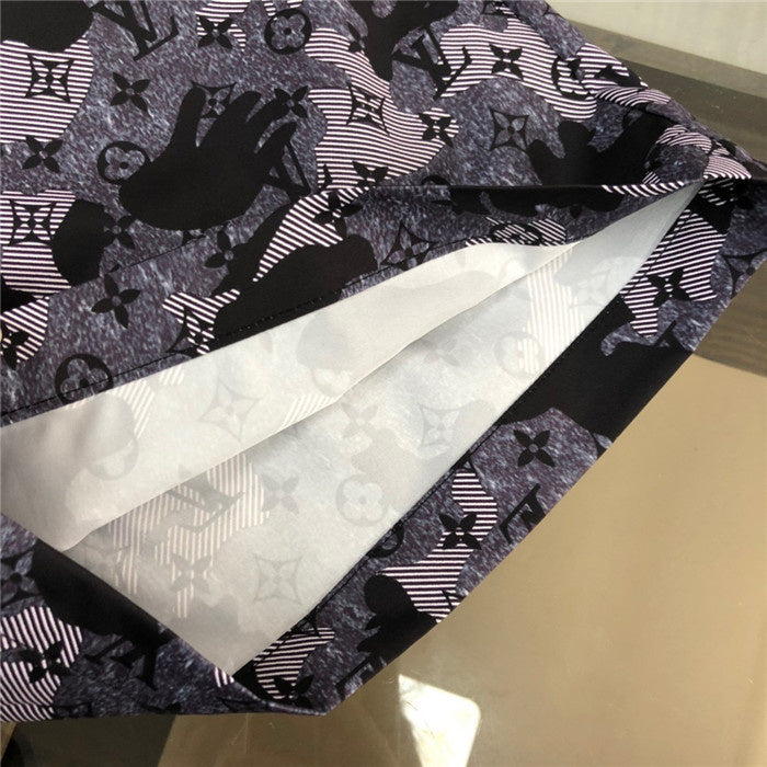 Side profile of Louis Vuitton cotton t-shirt with runway-inspired design
