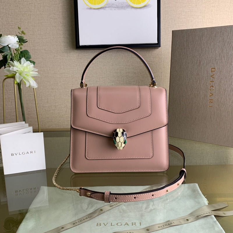 Classic Faux Leather Handbag - Polished Finish | Women's Luxury Handbag #1689 - product detail shot (image 10) of designer-inspired handbag