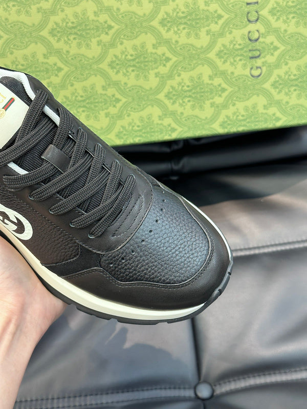 Gucci neutral cream luxury sneakers view 4 streetwear statement look