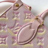 Back view of refined signature women's handbag – women's premium purse