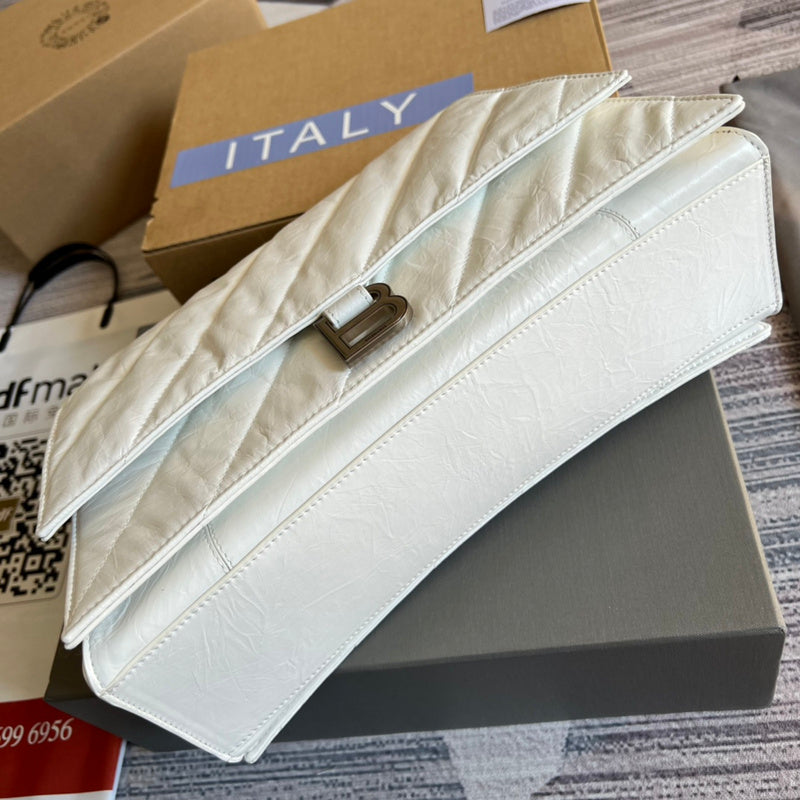 Sleek bag shown from front angle