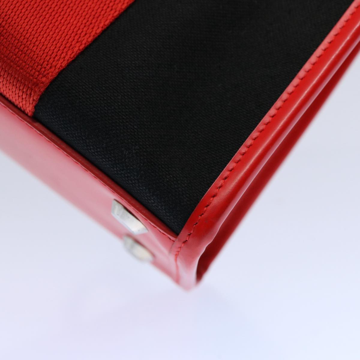 Balenciaga Hard Ware Small Hand Bag Canvas Black Red 671402 | Designer Luxury Handbag