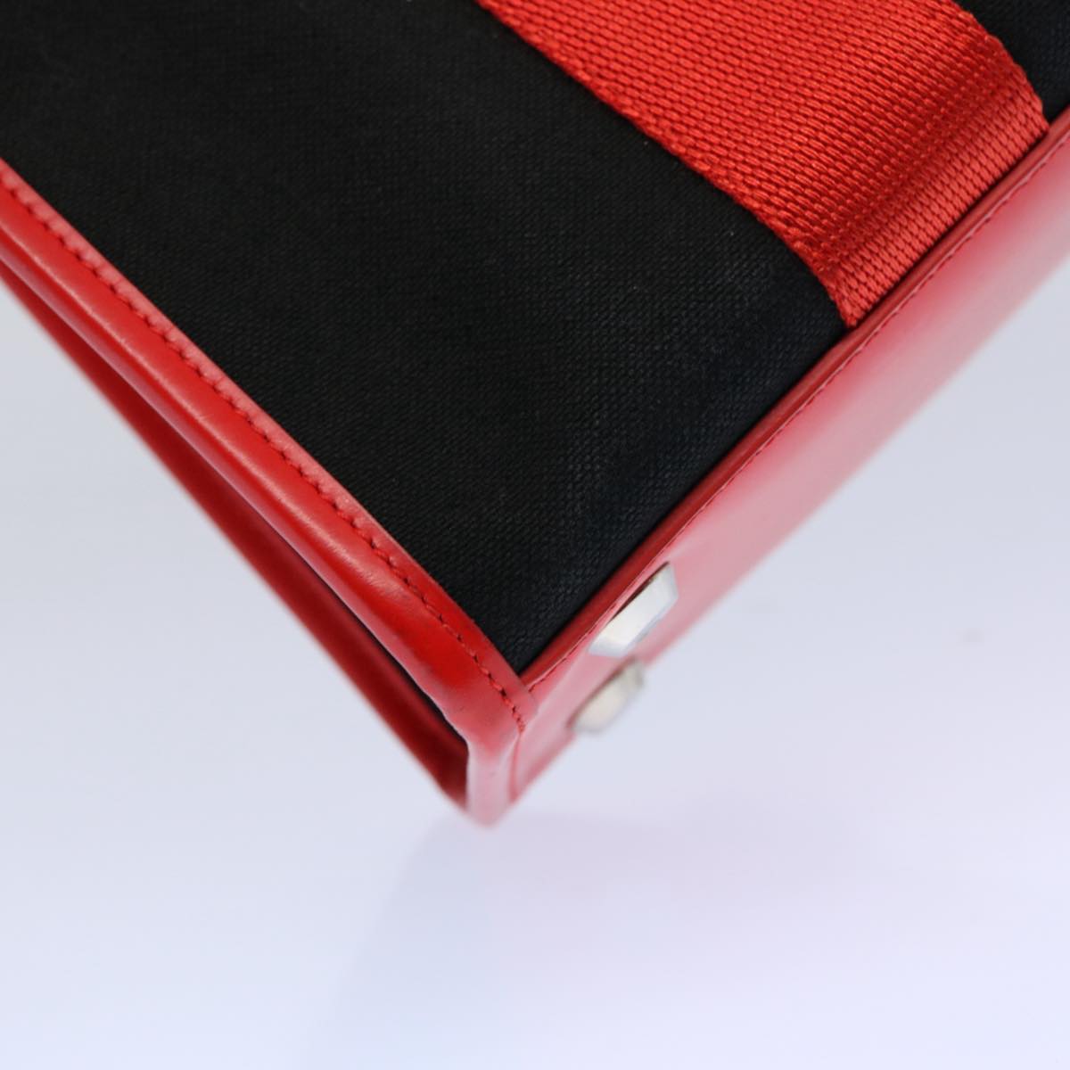 Balenciaga Hard Ware Small Hand Bag Canvas Black Red 671402 | Designer Luxury Handbag