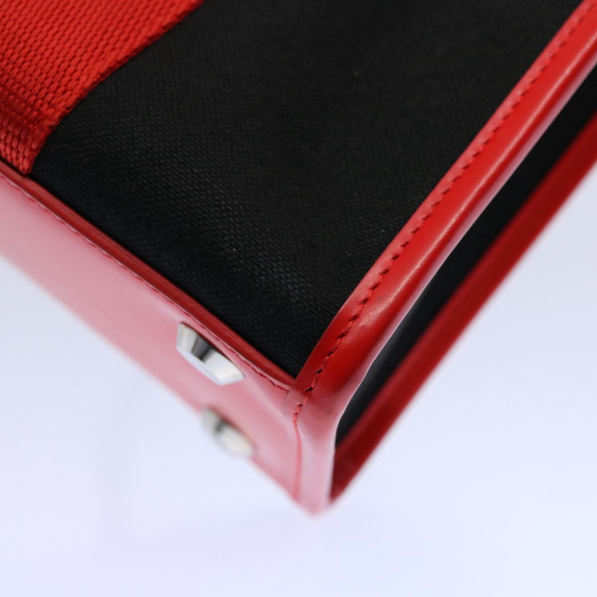 Balenciaga Hard Ware Small Hand Bag Canvas Black Red 671402 | Designer Luxury Handbag