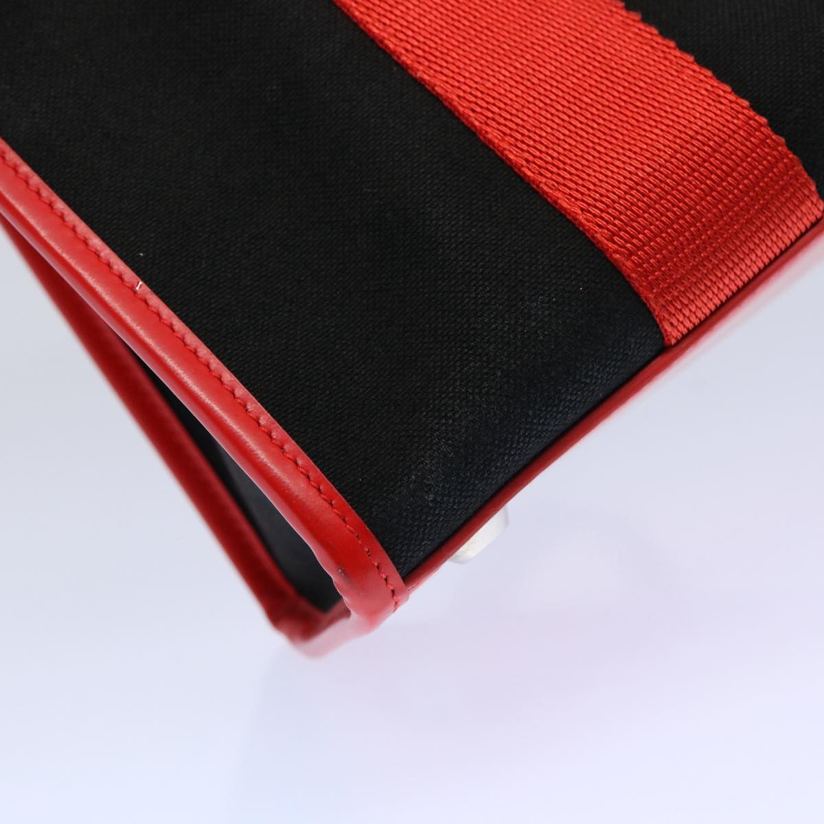 Balenciaga Hard Ware Small Hand Bag Canvas Black Red 671402 | Designer Luxury Handbag
