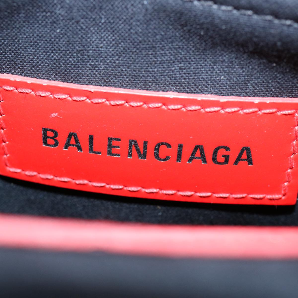 Balenciaga Hard Ware Small Hand Bag Canvas Black Red 671402 | Designer Luxury Handbag