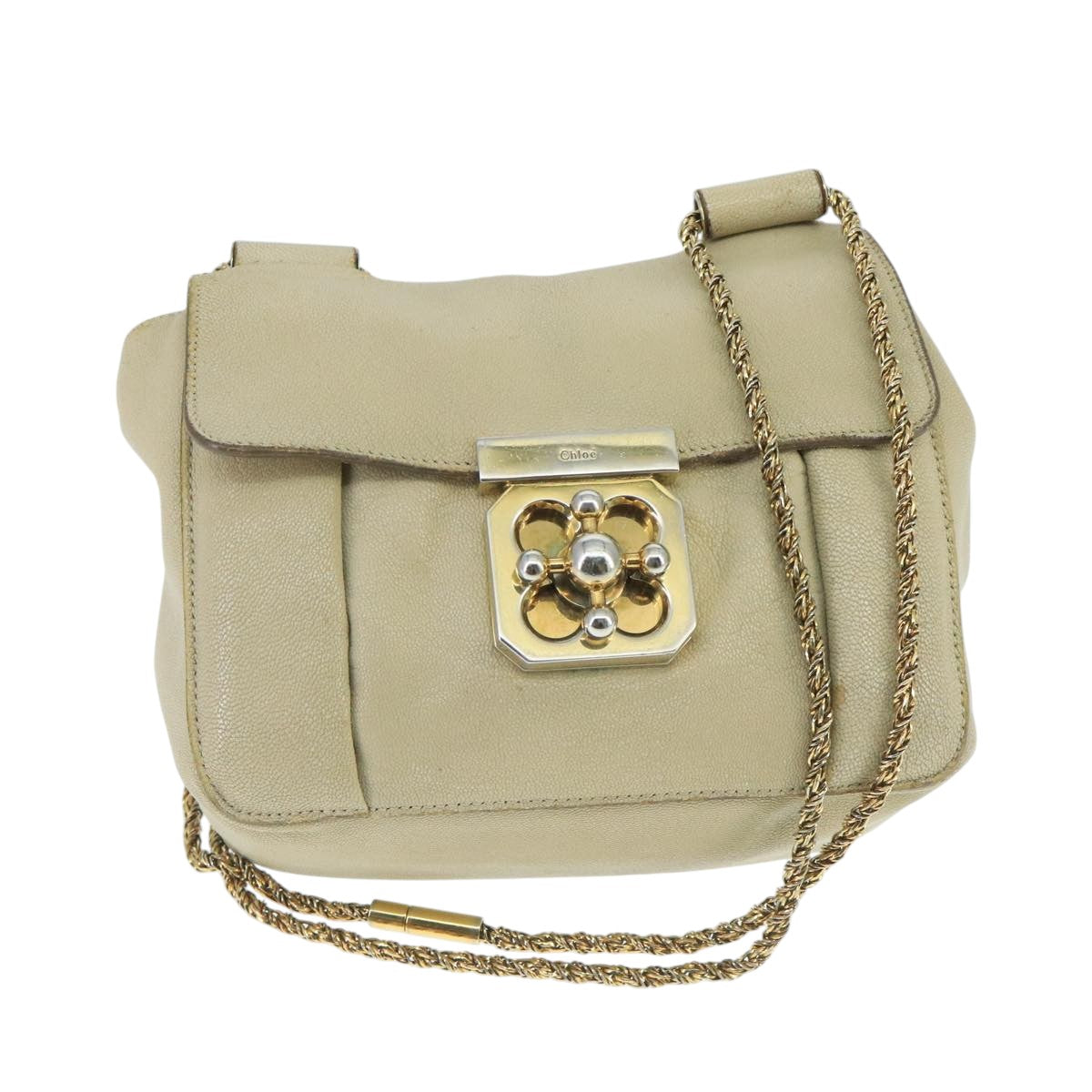 Chloe women's shoulder bag Beige luxury designer leather