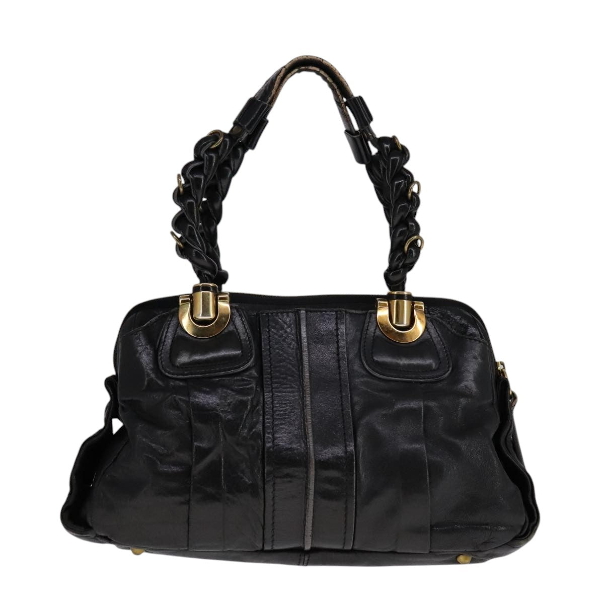 Side view of Chloe handbag Black premium designer bag