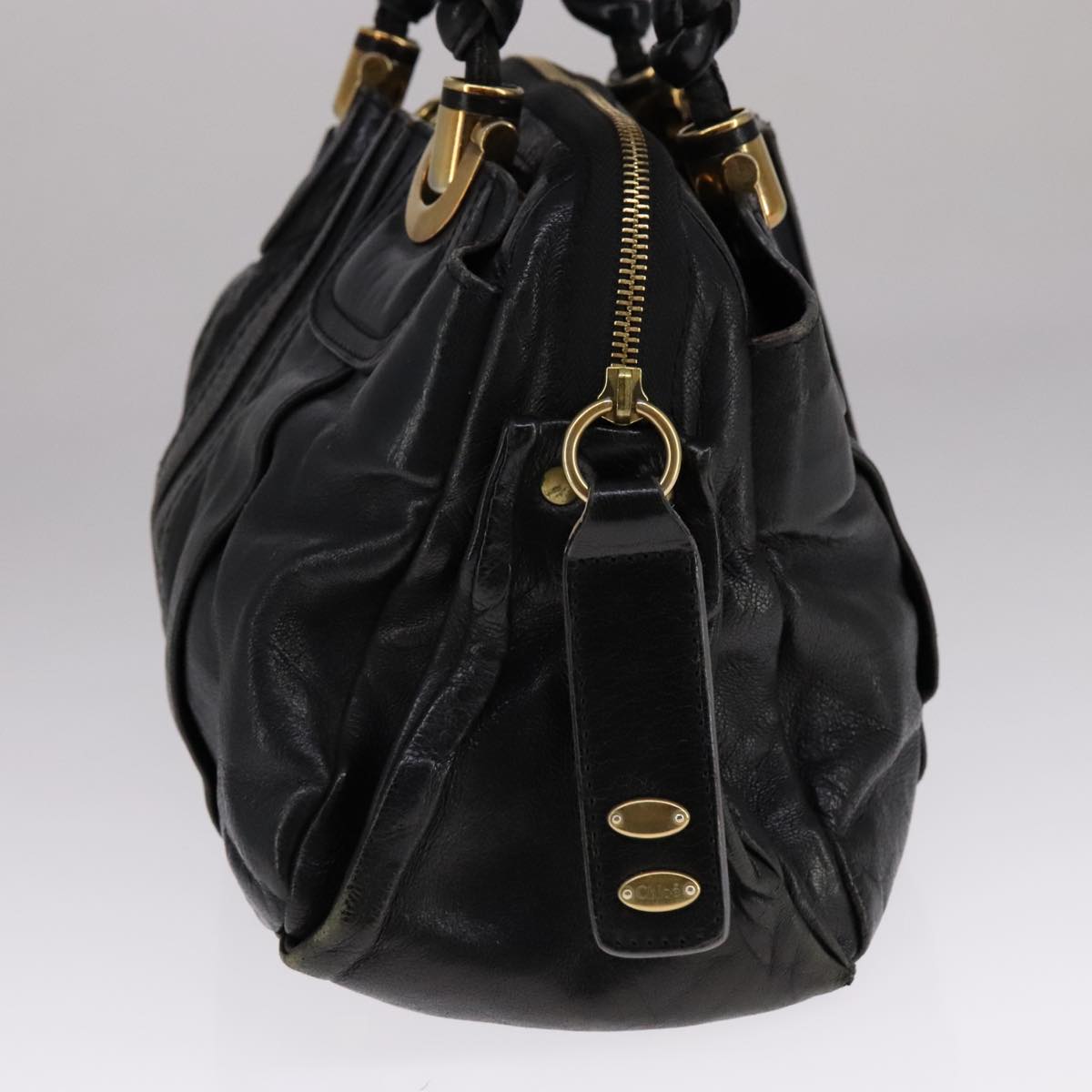Side view of Chloe handbag Black premium designer bag