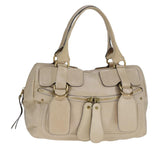 Side view of Chloe handbag Beige premium designer bag