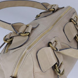 Side view of Chloe handbag Beige premium designer bag