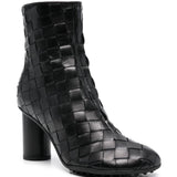 Close-up of Bottega Veneta boots & booties hardware and fine stitching