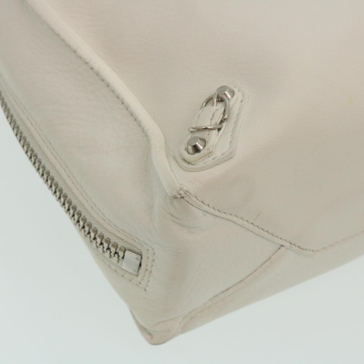 Balenciaga 2Way Shoulder Bag Hand Bag Leather White — Designer Shoulder Bag