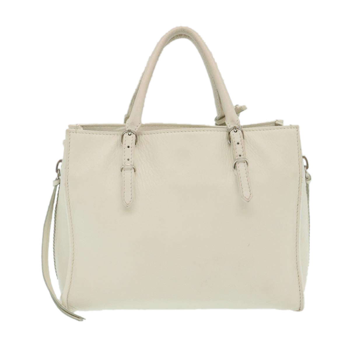 Balenciaga 2Way Shoulder Bag Hand Bag Leather White — Designer Shoulder Bag