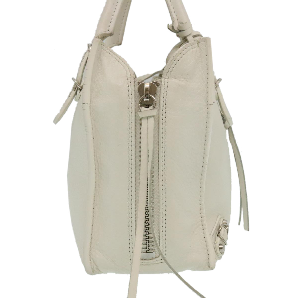 Balenciaga 2Way Shoulder Bag Hand Bag Leather White — Designer Shoulder Bag