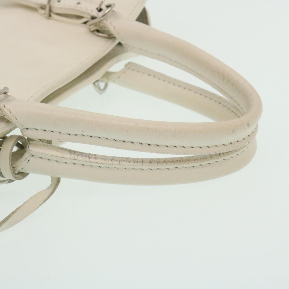 Balenciaga 2Way Shoulder Bag Hand Bag Leather White — Designer Shoulder Bag
