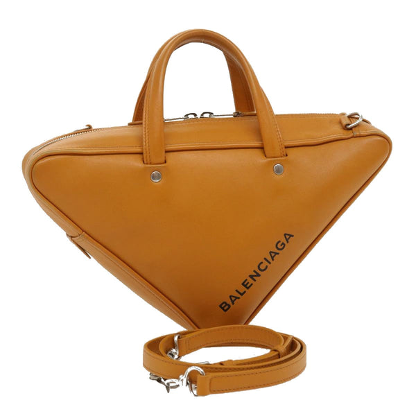 Balenciaga 2Way Shoulder Bag Hand Bag Leather Brown — Designer Shoulder Bag