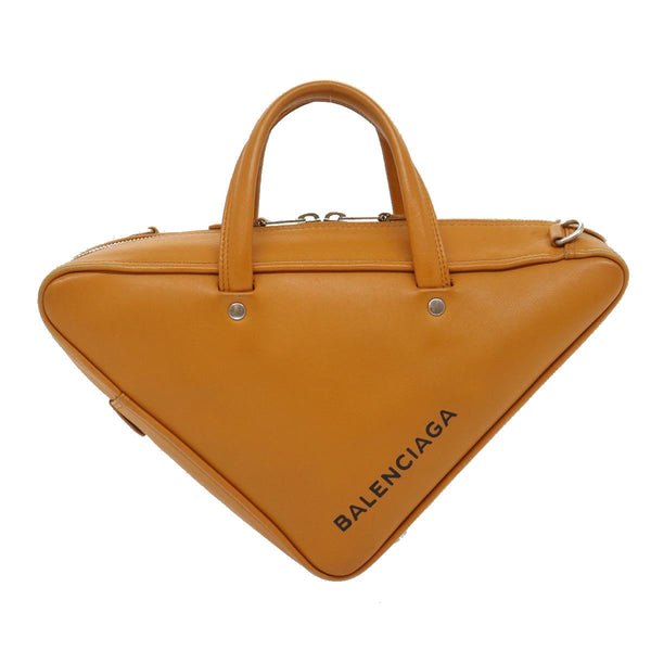 Balenciaga 2Way Shoulder Bag Hand Bag Leather Brown — Designer Shoulder Bag