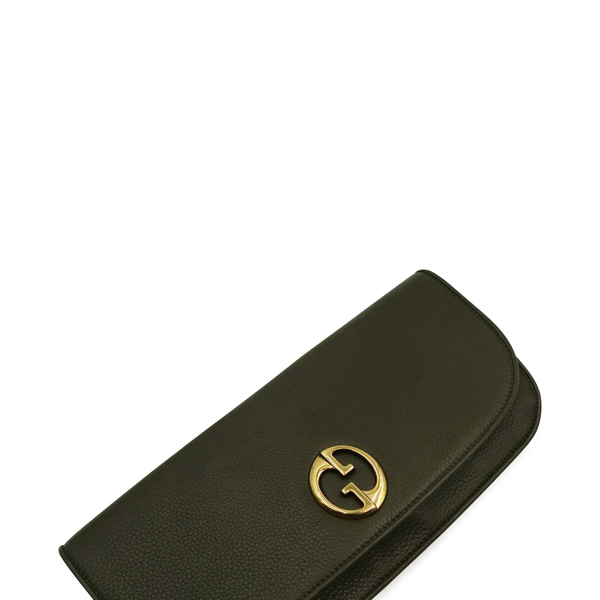 Close-up of 1973 bags hardware and fine stitching