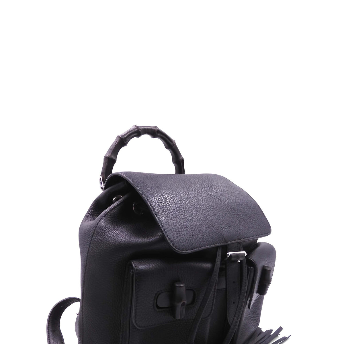 Gucci Bags? Gucci Bamboo Daily Backpack Black Luxury Designer Leather Handbag
