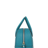 Close-up of Diamante bags hardware and fine stitching