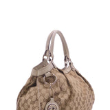 Close-up of GG bags hardware and fine stitching