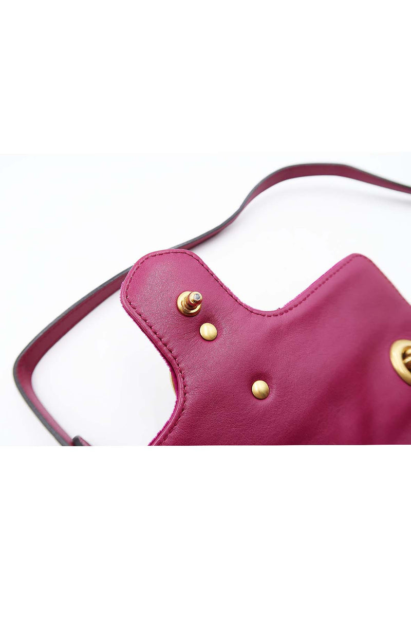 Close-up of GG bags hardware and fine stitching