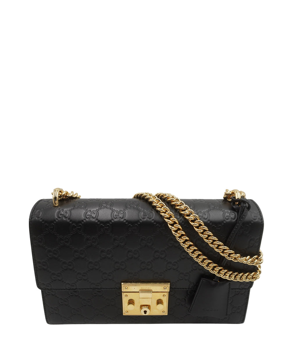 Close-up of GG bags hardware and fine stitching