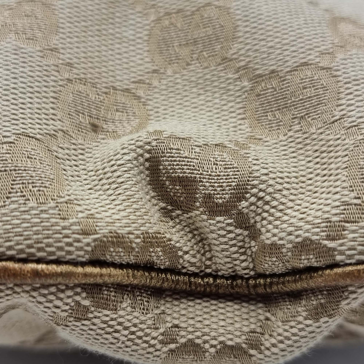 Close-up of GG bags hardware and fine stitching