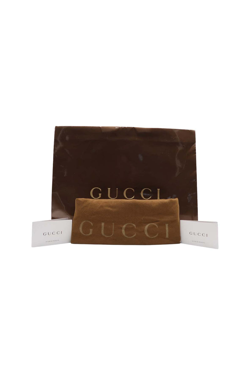 Close-up of GG bags hardware and fine stitching