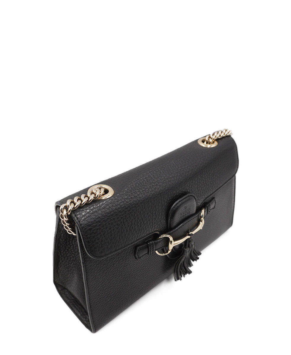 Close-up of Gucci bags hardware and fine stitching