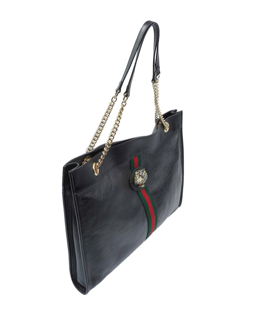 Close-up of Maxi bags hardware and fine stitching