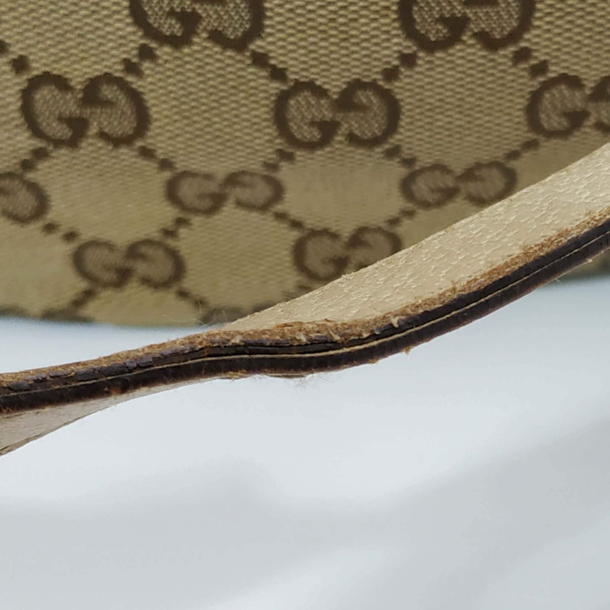 Close-up of Medium bags hardware and fine stitching