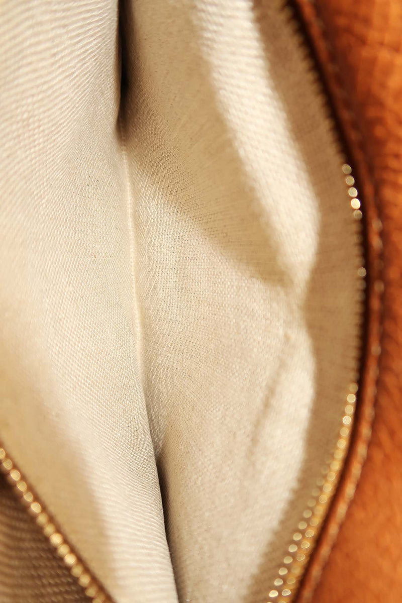 Close-up of Medium bags hardware and fine stitching
