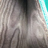 Close-up of Patent bags hardware and fine stitching