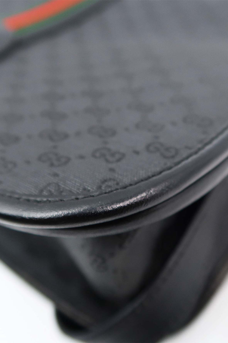 Gucci Bags? Gucci Vintage Coated Canvas Messenger Bag Black Premium Designer Shoulder Bag