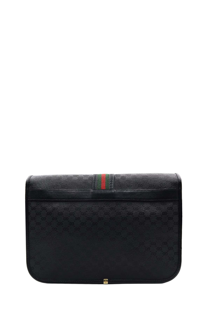 Gucci Bags? Gucci Vintage Coated Canvas Messenger Bag Black Premium Designer Shoulder Bag