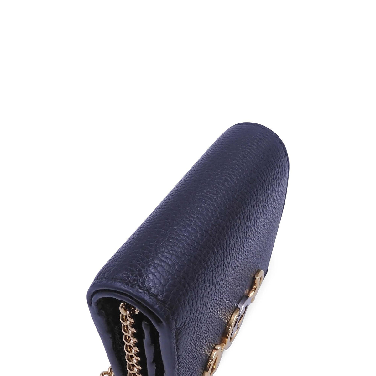 Gucci Wallets? Gucci Zumi Card Case Wallet on Chain Black Premium Leather Designer Wallet