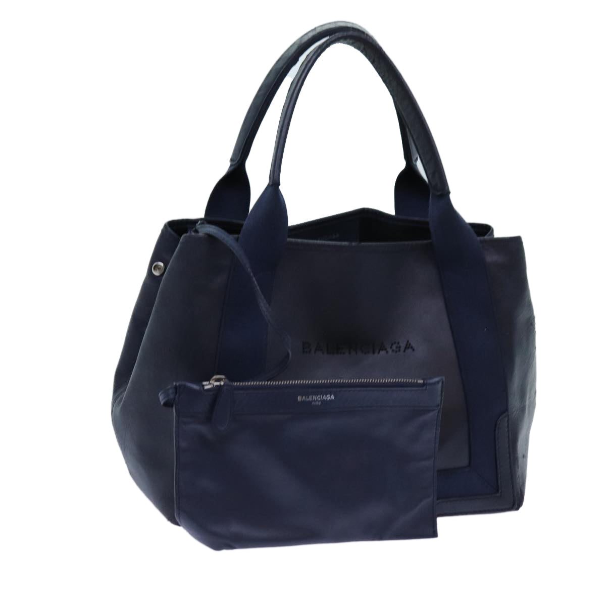 Balenciaga Cabas Hand Bag Leather Navy | Designer Luxury Handbag