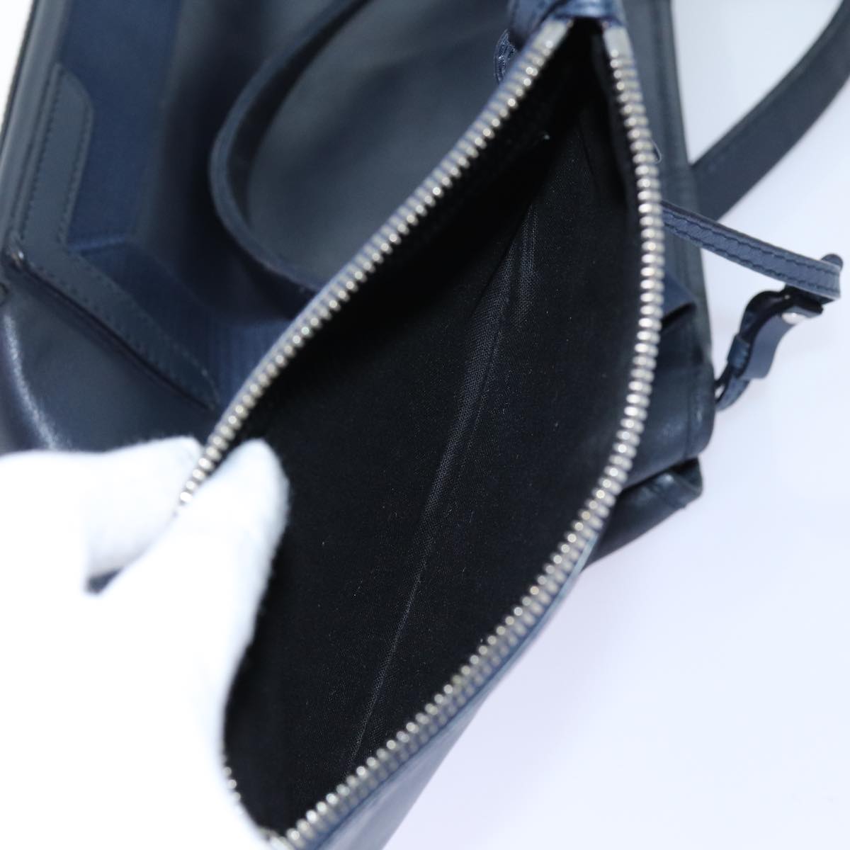 Balenciaga Cabas Hand Bag Leather Navy | Designer Luxury Handbag