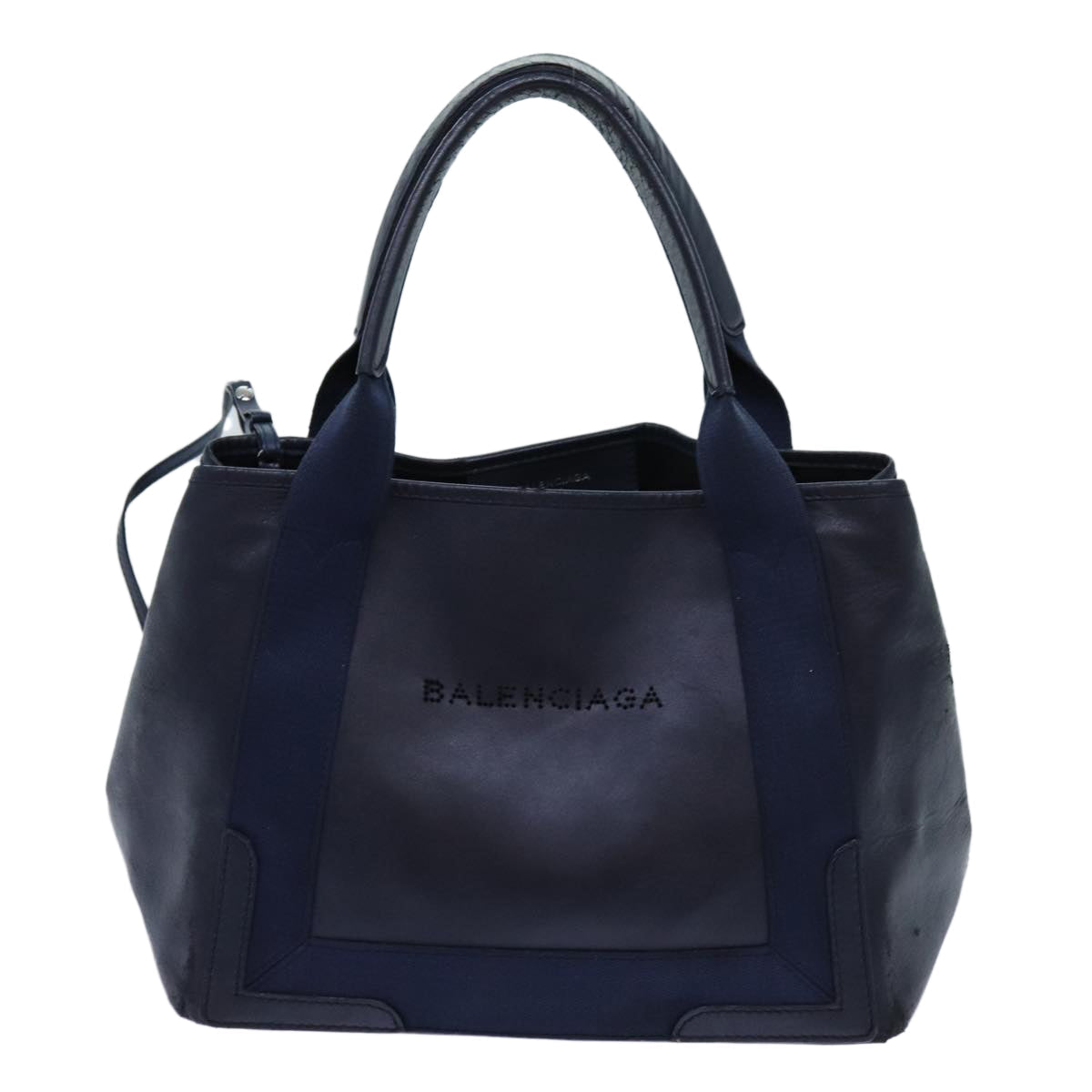 Balenciaga Cabas Hand Bag Leather Navy | Designer Luxury Handbag