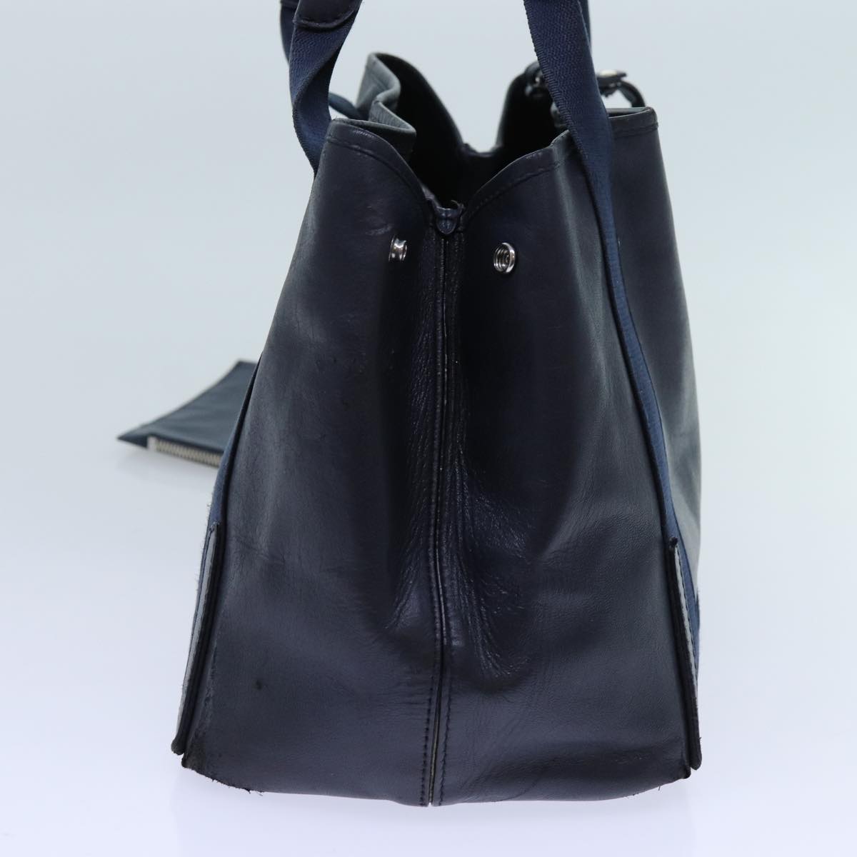 Balenciaga Cabas Hand Bag Leather Navy | Designer Luxury Handbag