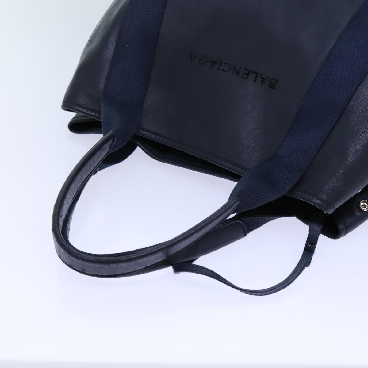 Balenciaga Cabas Hand Bag Leather Navy | Designer Luxury Handbag