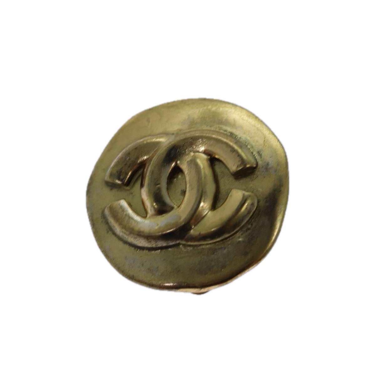 Chanel Jewellery? Chanel COCO Mark Earring metal Gold Auth hk1464 Luxury Designer Statement Jewellery