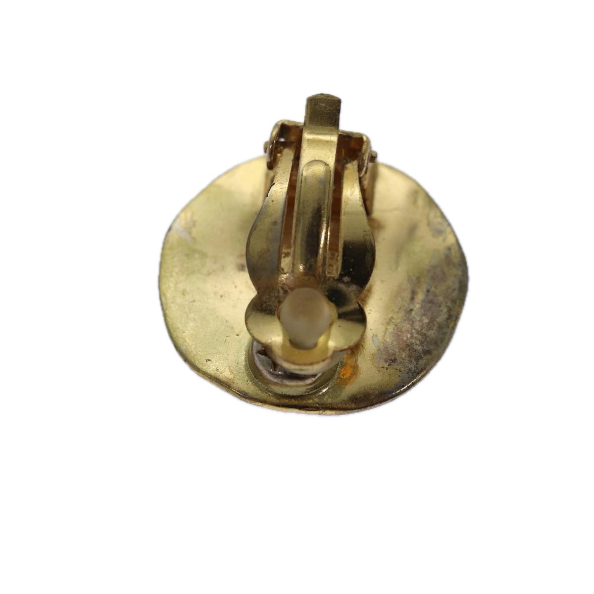 Chanel Jewellery? Chanel COCO Mark Earring metal Gold Auth hk1464 Luxury Designer Statement Jewellery